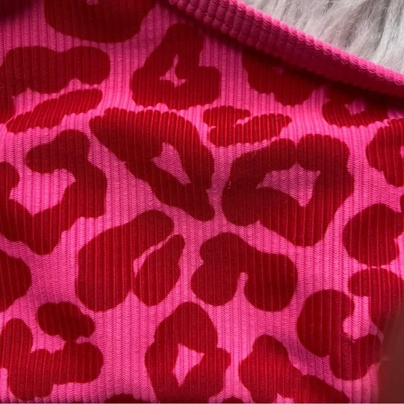 Beach Riot Eva Love Leopard Sports Bra Bikini Top Women’s Size Medium - Picture 6 of 9